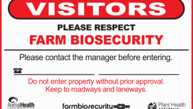 Farm Biosecurity sign