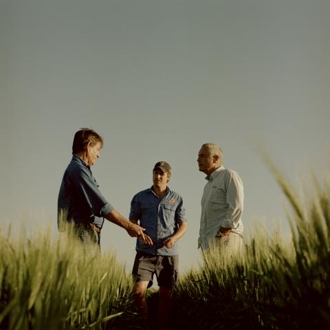 (L-R) James Kahl, Daniel Kahl, Dr Shane Norrish CEO Landcare Australia